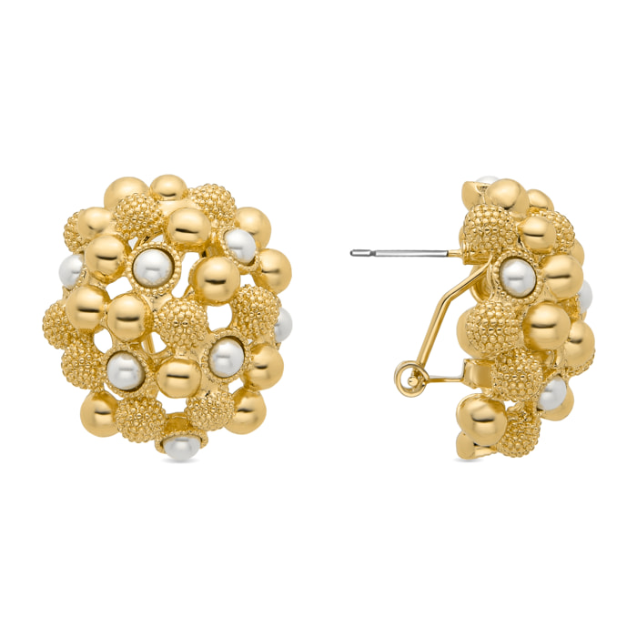 Pendientes Lux by Lux acabadoss en oro amarillo 18k