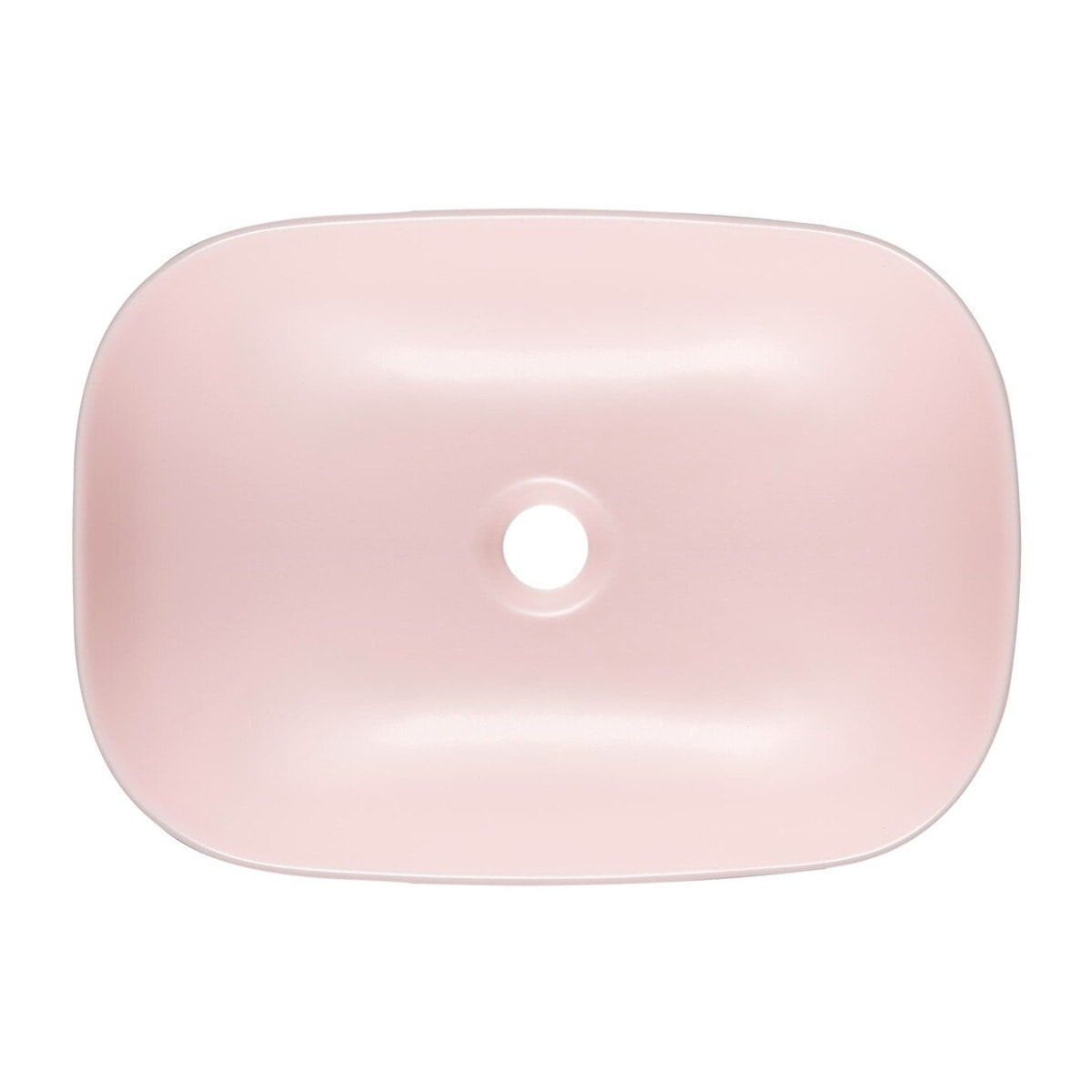 Vasque à poser 45,5 x 32,5 cm - rose mat - sans trop-plein - SAT Infinitio