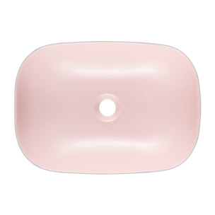 Vasque à poser 45,5 x 32,5 cm - rose mat - sans trop-plein - SAT Infinitio