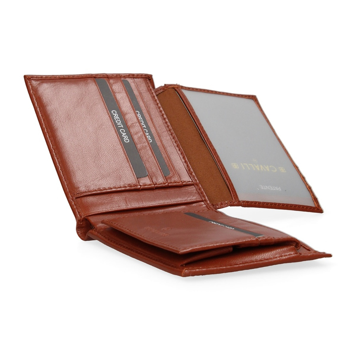 Portafoglio uomo in vera pelle - Modello False - Casual - 12.5 x 10.0 x 2.0 cm