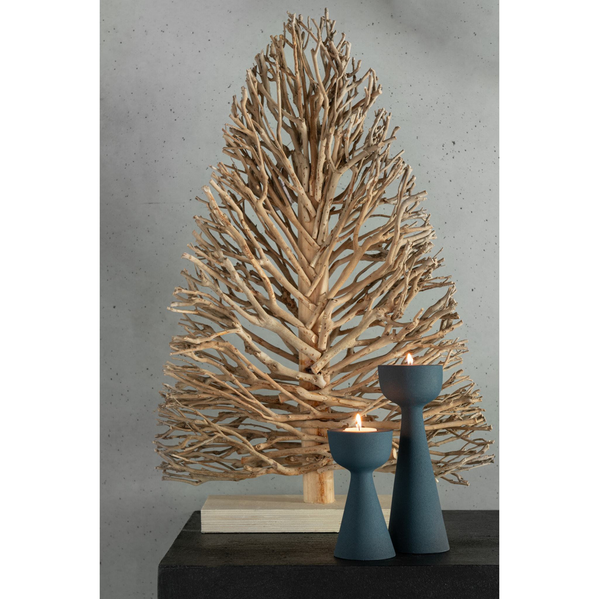 J-Line chandelier Cone - aluminium - bleu - small