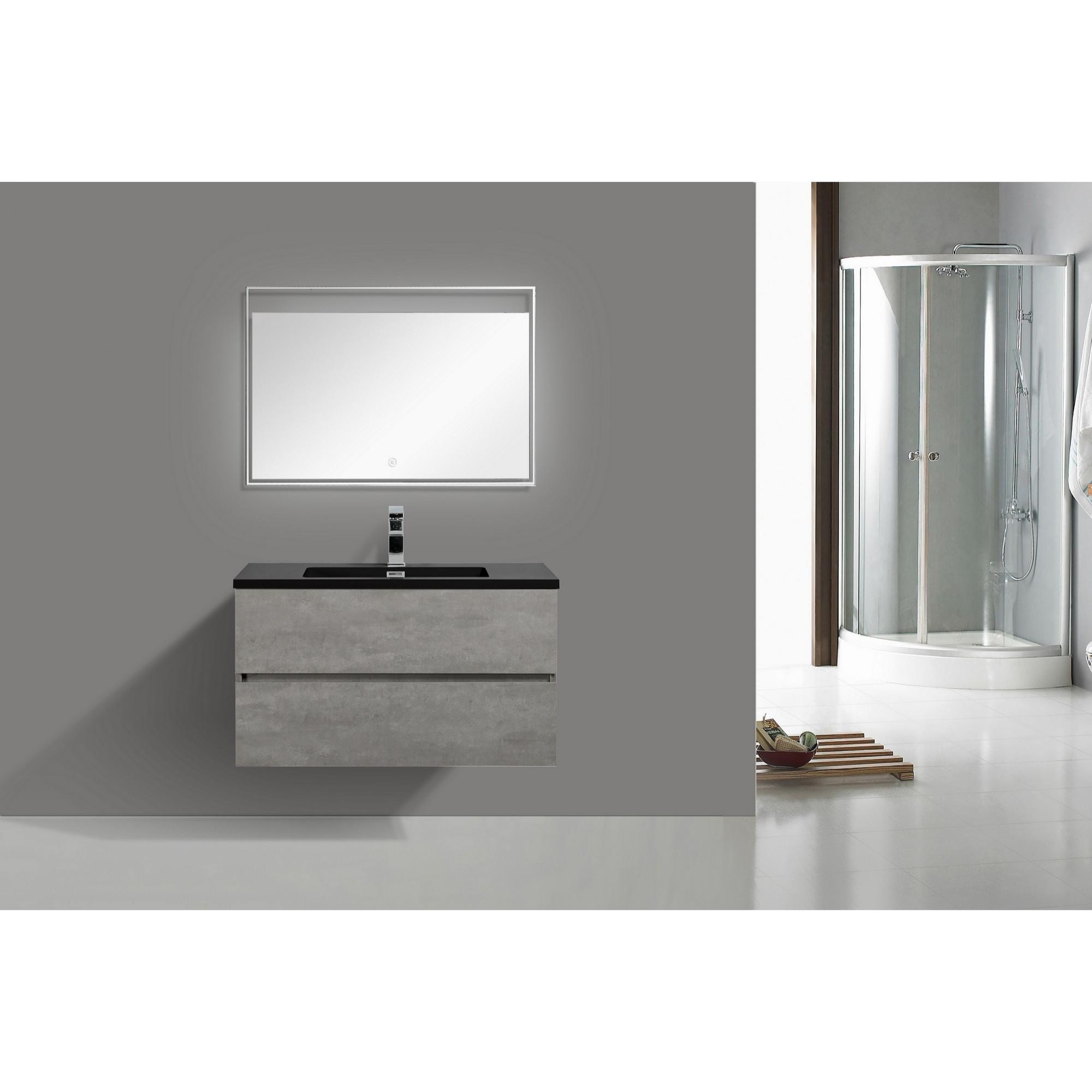 Tomasucci Mobile bagno WILLY BLACK CEMENT 90 multicolore