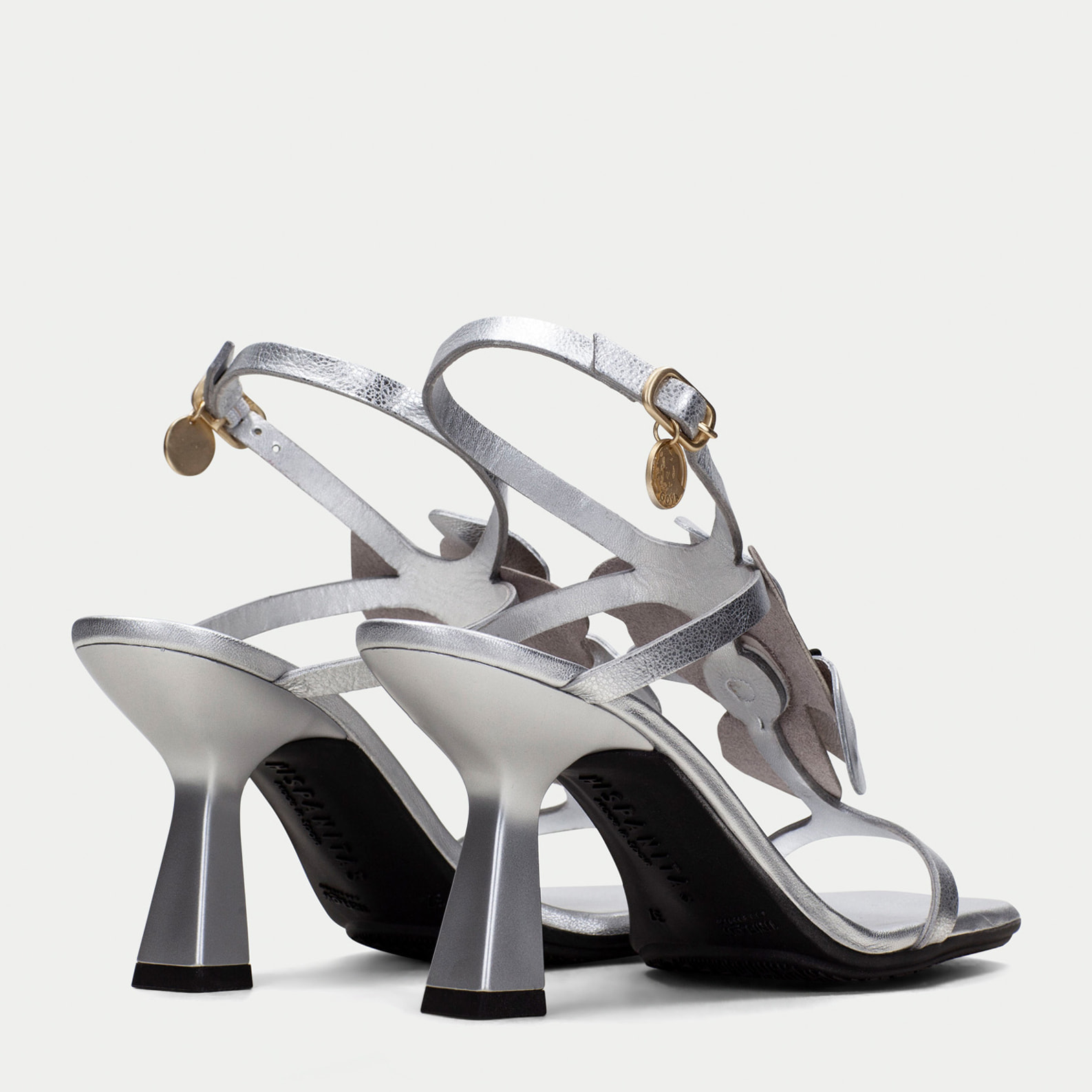 Sandalia Tacon Goya Plata 8 cm