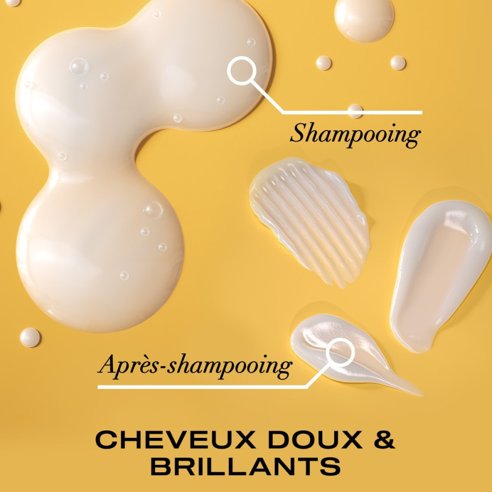 OGX Shampooing Kératine Lissage Brésilien, 385ml – Soin capillaire lissant à la kératine pour des cheveux brillants – Shampoing