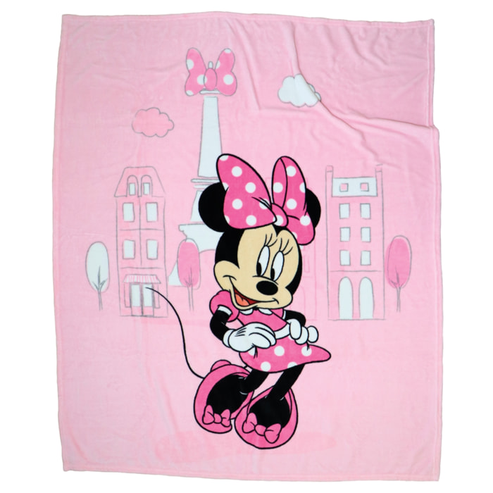 Plaid polaire imprimé toucher extra doux, DISNEY MINNIE SHOPPING