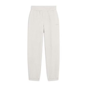 Pantaloni jogger donna in felpa garzata con elastico logato