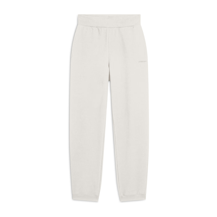 Pantaloni jogger donna in felpa garzata con elastico logato