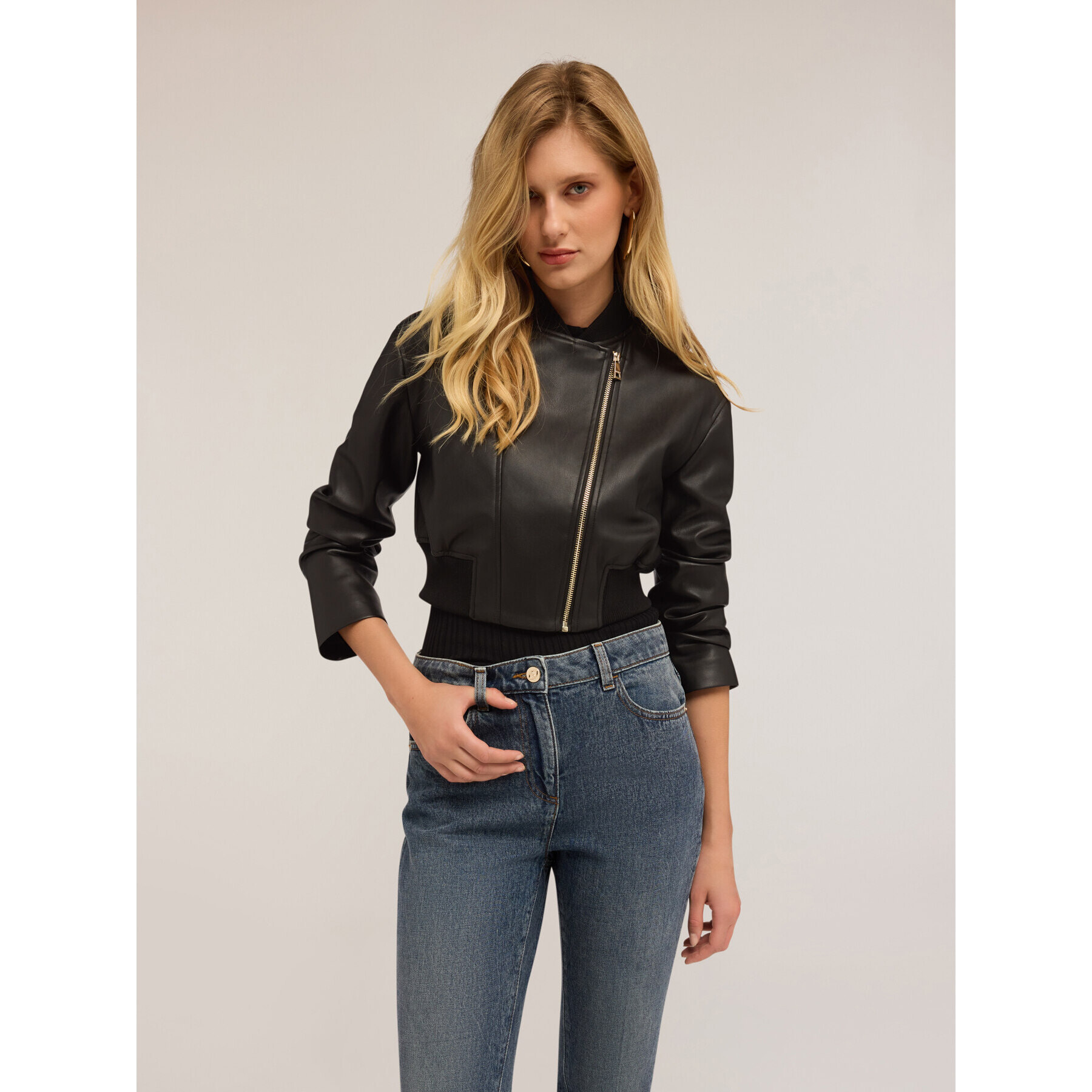 Motivi - Chaqueta biker corta - Negro
