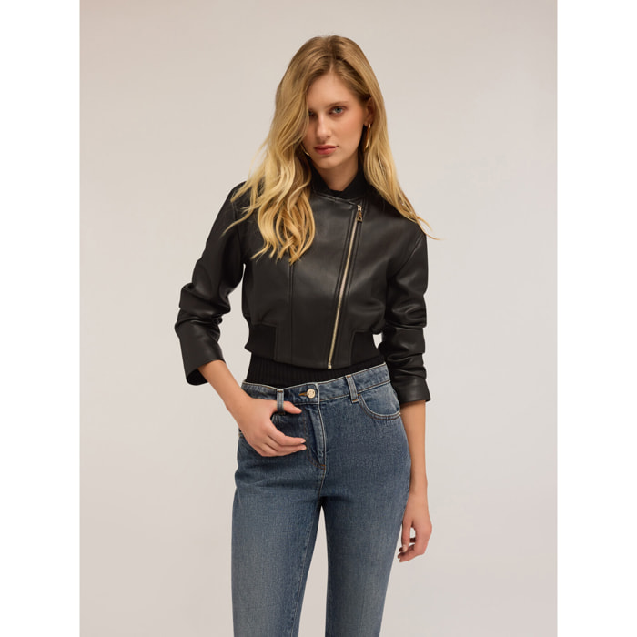 Motivi - Chaqueta biker corta - Negro
