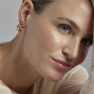 Pendientes Lux by Lux acabadoss en oro amarillo de 18k