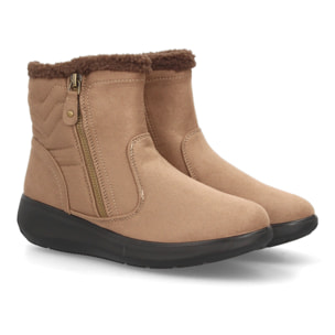Botines cálidos con cremallera lateral para mujer