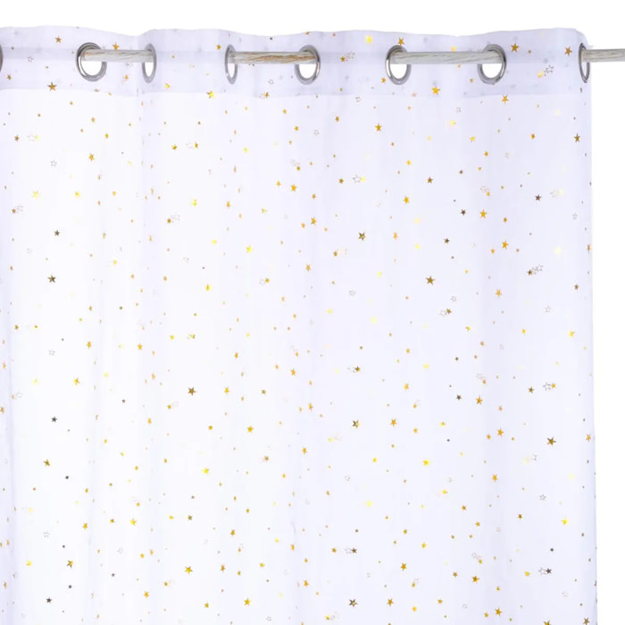 Voilage enfant "Demoiselle" étoile d'or 140x250cm