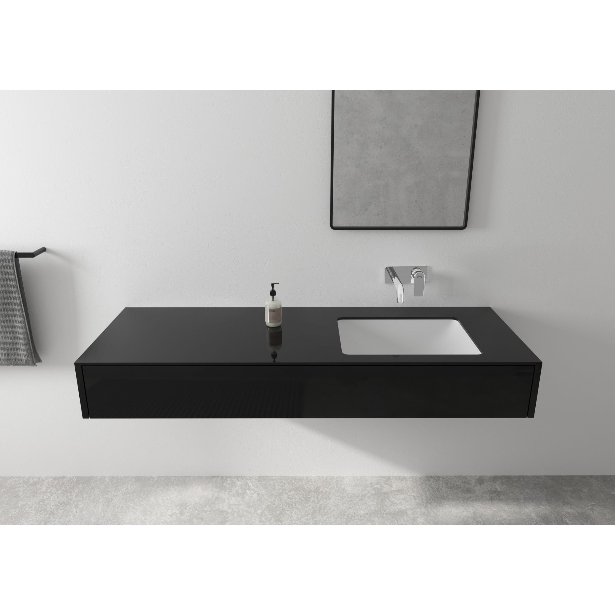 Mitigeur lavabo encastré mural Vernis Shape Chromé
