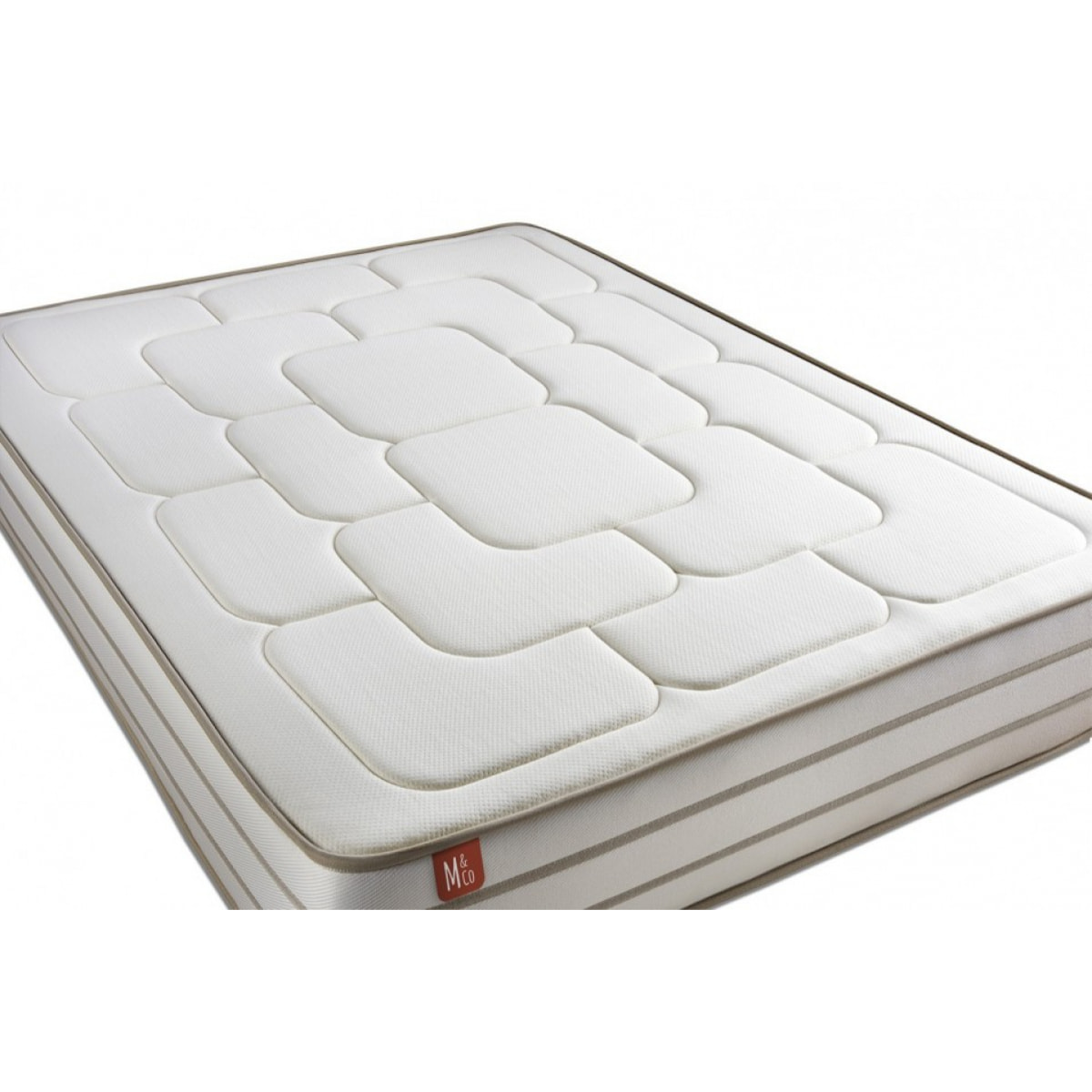 Pack matelas LE DOUILLET - Mémoire de forme BioVisco - Ep. 26 + sommier kit Blanc