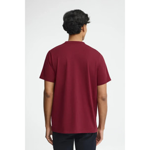 Camiseta granate de manga corta y bordado Rigby Go