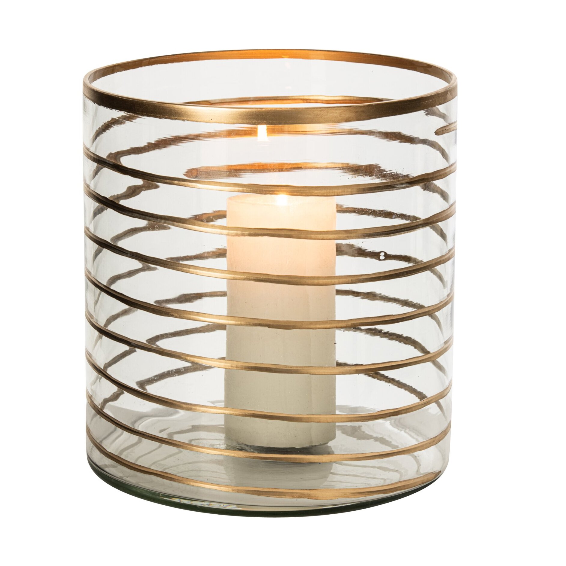 J-Line Chandelier - verre doré/transparent - extra large