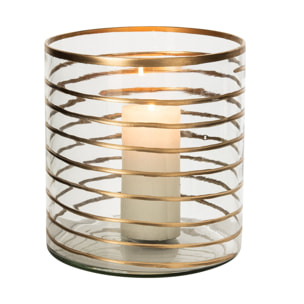 J-Line Chandelier - verre doré/transparent - extra large