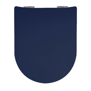 Abattant wood slim déclipsable uni - Bleu Marine