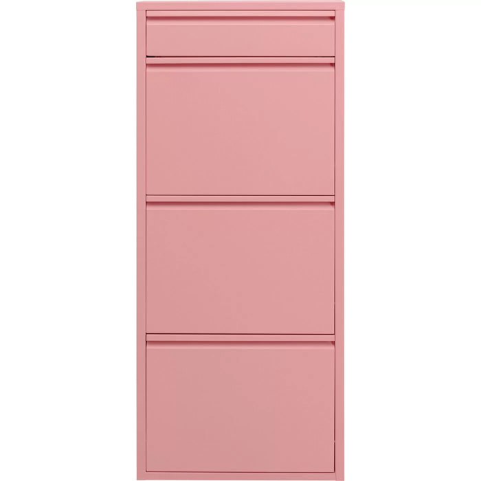 Casier à chaussures Caruso rose 3+1 tiroirs Kare Design