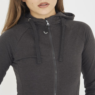 Felpa sportiva con zip DAIR grigio melange