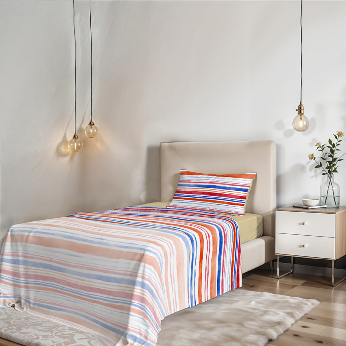COMPLETO LETTO FANTASY PIAZZA E MEZZA - 100% MICROFIBRA