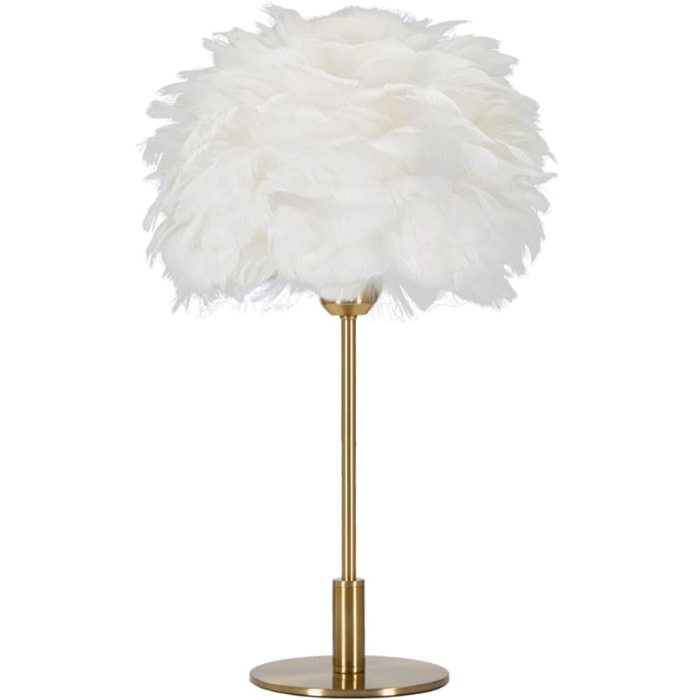 LAMPADA DA TAVOLO BALL FEATHER CM Ø 30X50