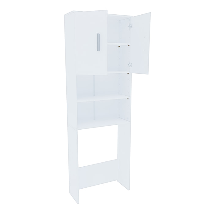 Mobile Sopra Lavatrice Asciugatrice Armadio Mobiletto Bagno Mobili Salvaspazio Armadietto A Colonna Per Lavanderia Coprilavatrice 190x26x64 Cm Bianco