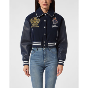 PHILIPP PLEIN Leather Bomber TEDDY