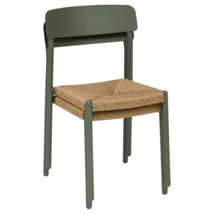 Chaise de jardin Wistty empilable vert laurier
