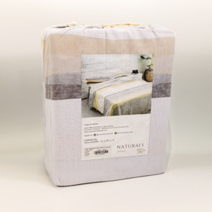 Naturals - Juego de Sábanas - Incluye 1 o 2 Fundas de Almohada + 1 Sábana Bajera - Franela - 100% Algodón - Nube