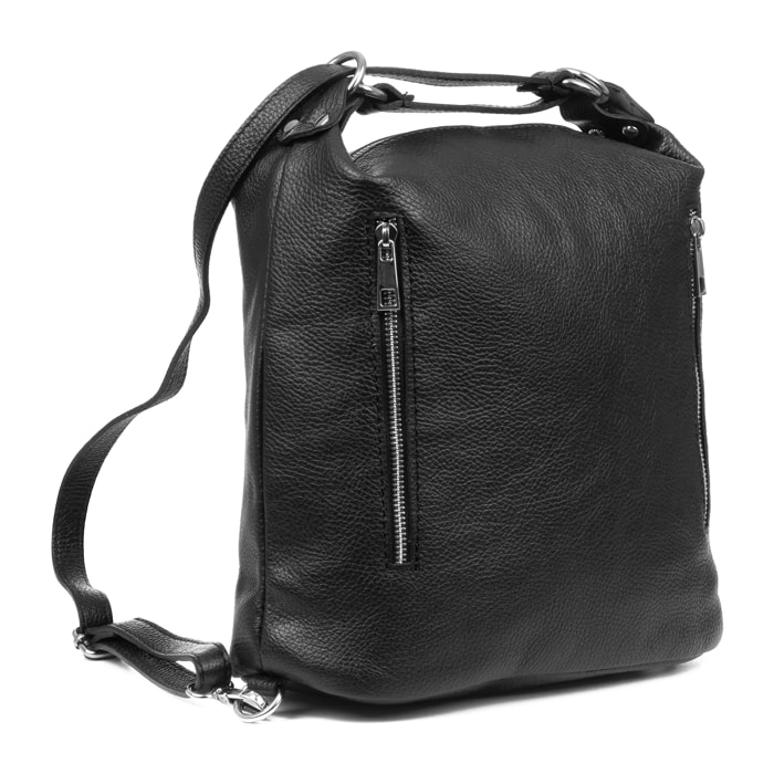 Zaino e borsa a tracolla da donna Bagnoli. Vera pelle Dollaro.