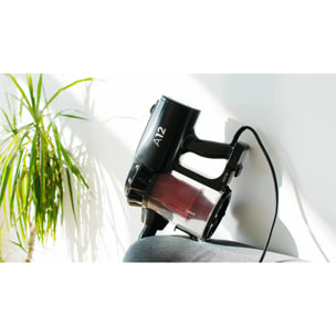 EVVO Aspirador con cable A12, 2 en 1, escoba y mano, Depósito 500 ml sin Bolsa, succión 16 kPa, Tecnología ciclónica, Filtro