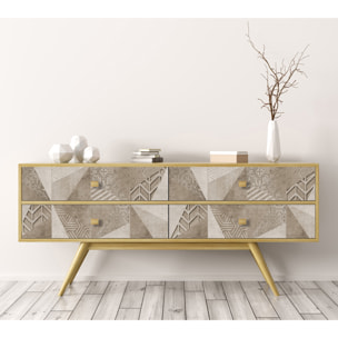 Stickers adhesivos de CERAMIKO - Geométrico sepia 100x100