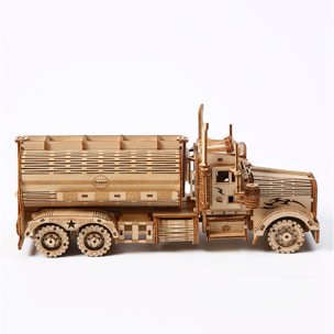 Modello in legno 3D, design di Camion Cisterna con movimento meccanico. 307 pezzi.