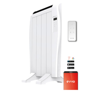Emisor Térmico EVVO C4 Blanco, 600W, 4 elementos, Wifi, Control remoto, Temporizador