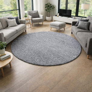 Tapis poils longs shaggy tissé motif uni ZASIVE