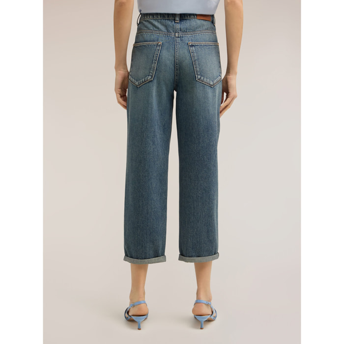 Motivi - Jeans boyfriend con risvolto - Blu