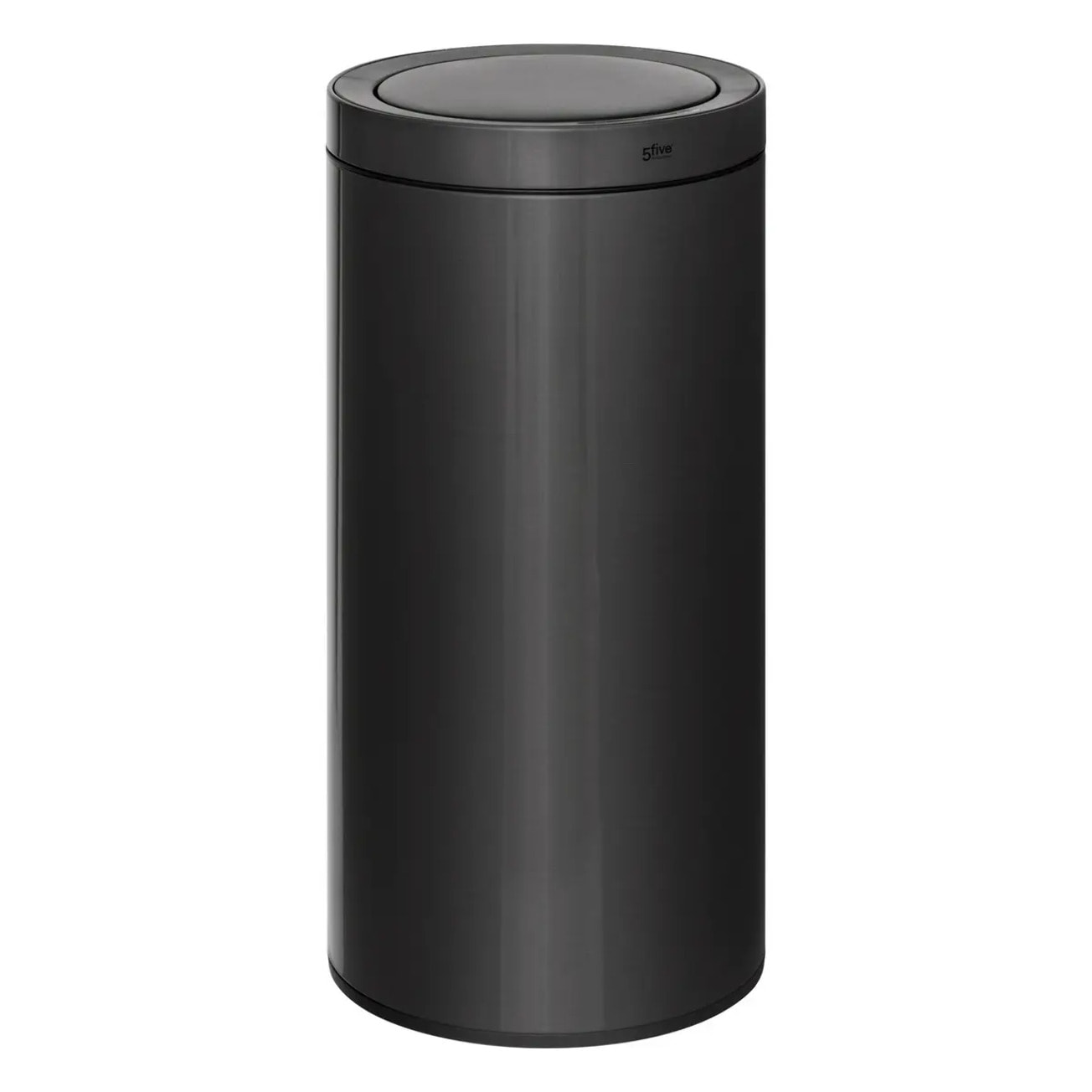 Poubelle automatique "Delta" en métal noir 40L