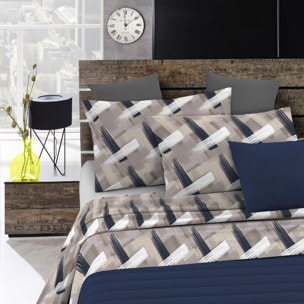 COMPLETO LETTO FANTASY MADE IN ITALY MICROFIBRA-PENNELLATE SINGOLO