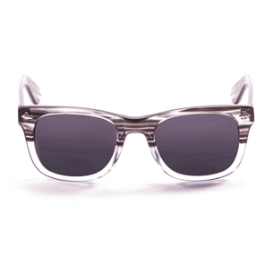 Gafas de sol LENOIR BIARRITZ - Demi negro con detalle blanco transparente / Ahumada