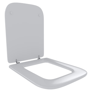 Sedile WC In Legno MDF Copriwater Tavoletta Universale Rapido Montaggio Per Tutti i WC Standard Portata 150 Kg Cerniere In Ottone 44 × 36 Cm Bianco