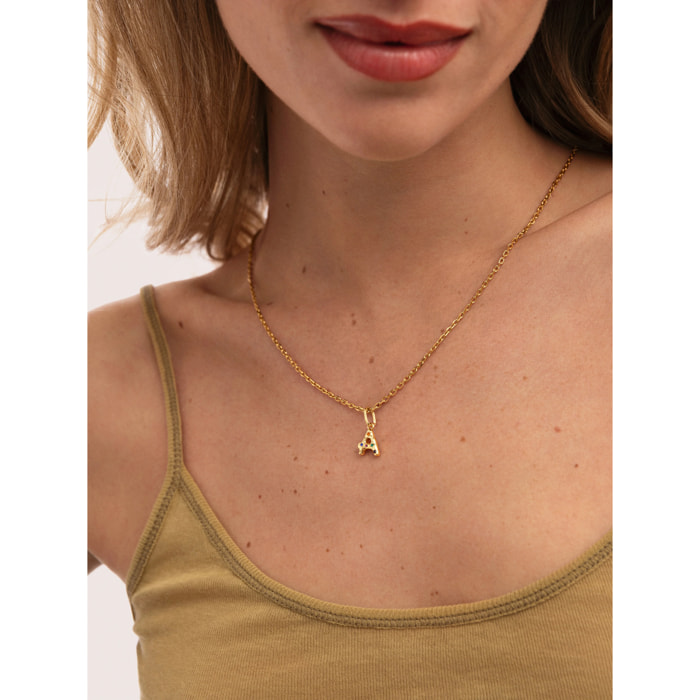 Charm Iniziale Organic Colors Placcato Oro