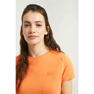 Camiseta básica naranja de manga corta con logo Polo Club