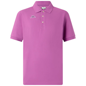 Kappa - Polos Hombre Violeta - Logo Holiver Mss