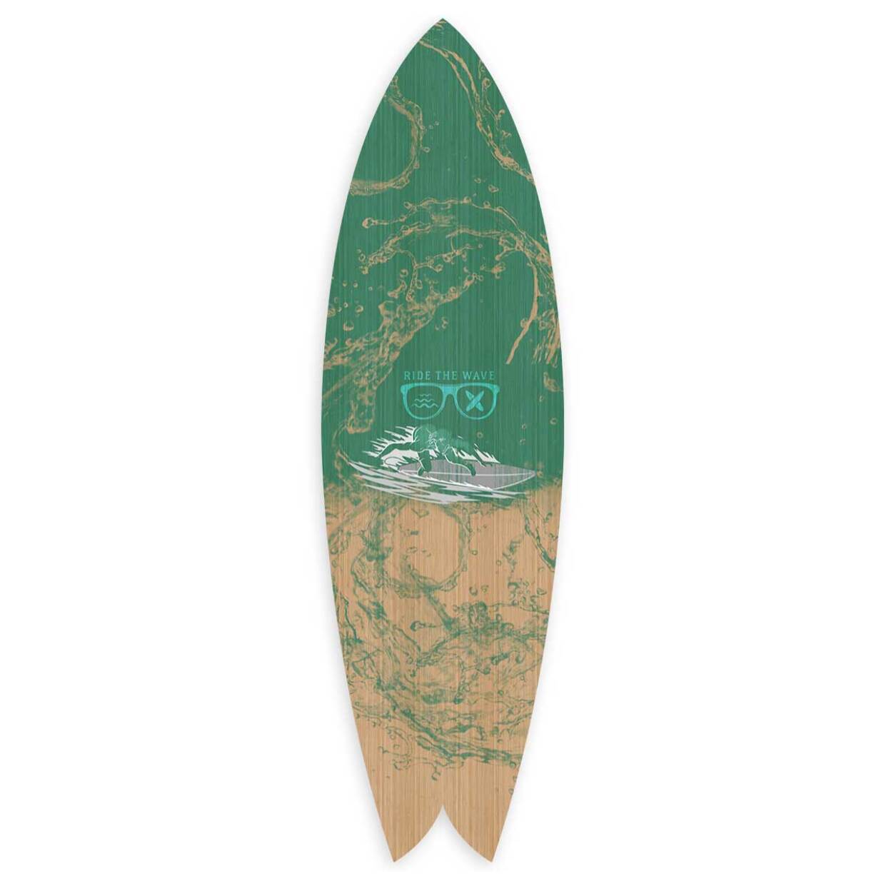 Planche de surf décorative Ride the wave Tableau alu Dibond