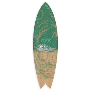 Planche de surf décorative Ride the wave Tableau alu Dibond