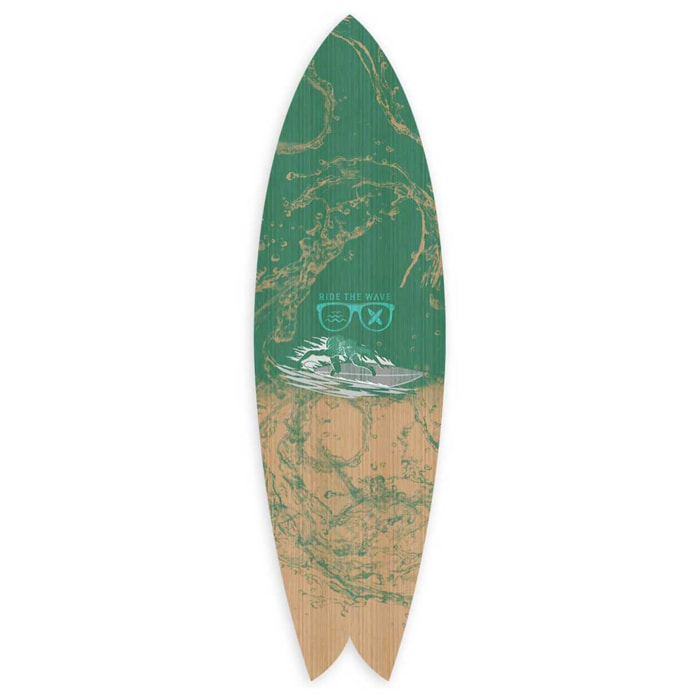 Planche de surf décorative Ride the wave Tableau alu Dibond