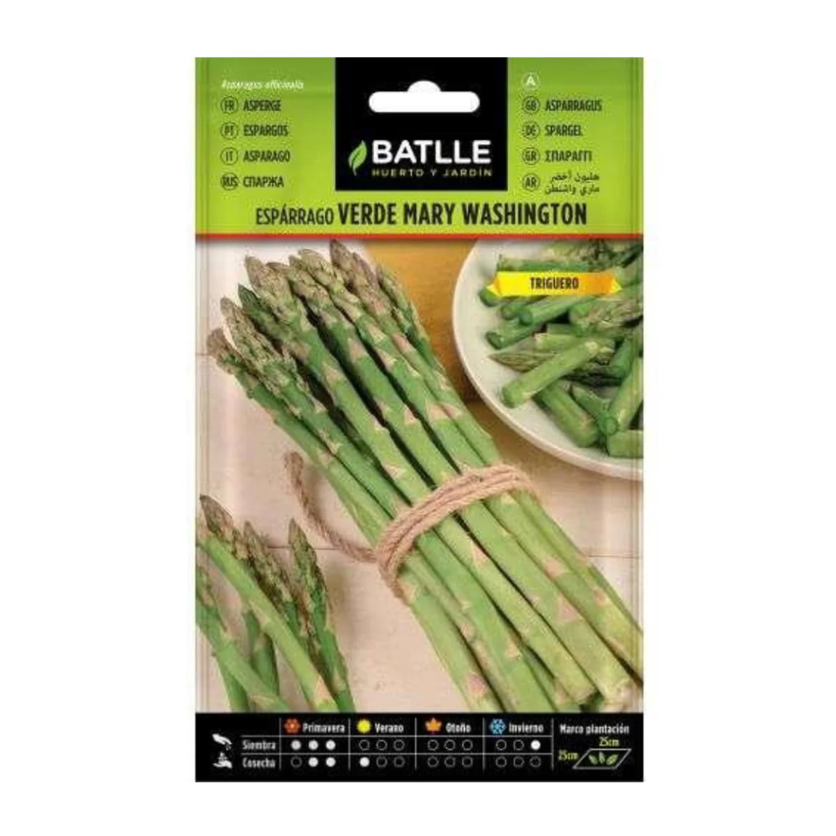 Semillas de Espárrago verde Mary Washington Batlle