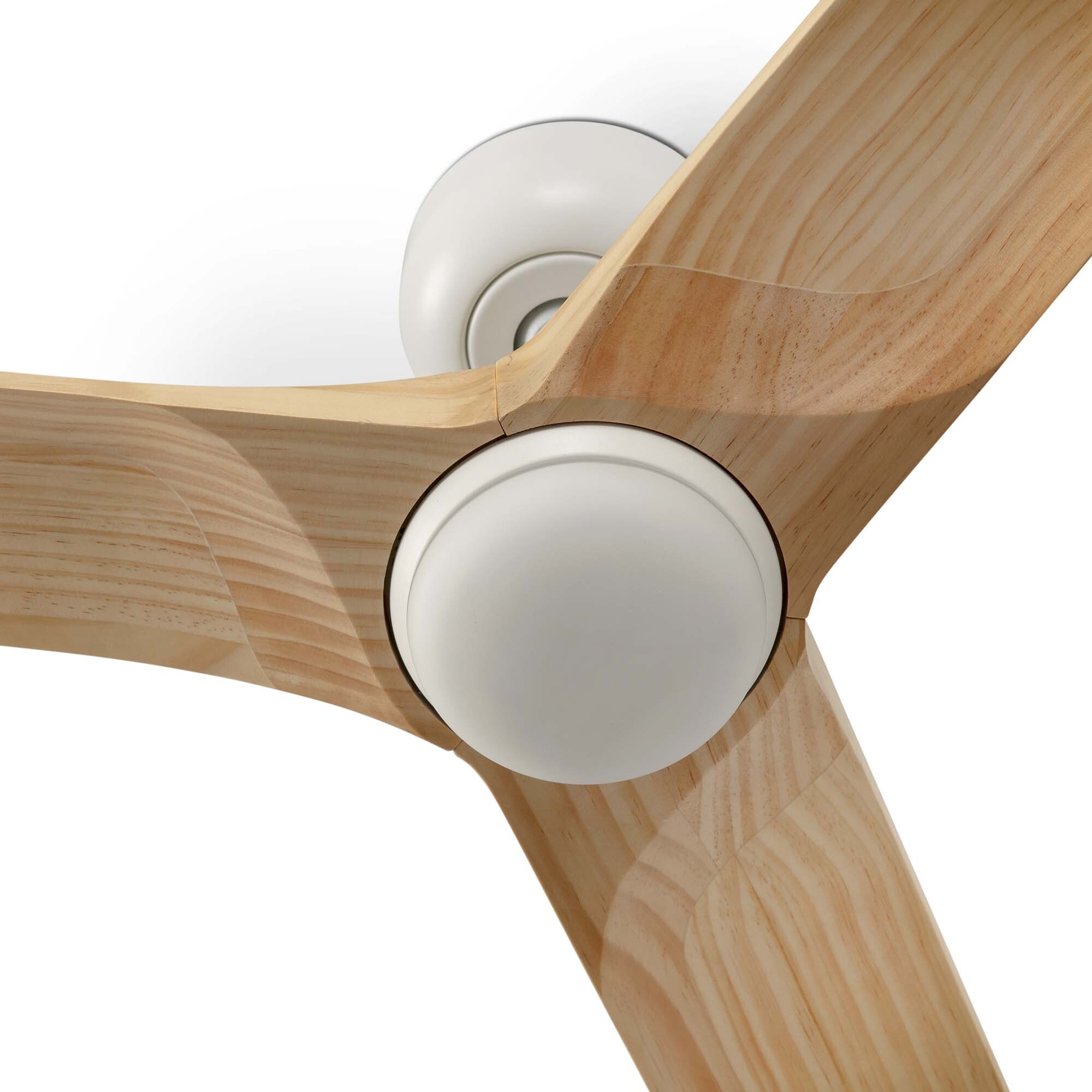 HEYWOOD L LED Ventilatore a soffitto bianco/legno chiaro