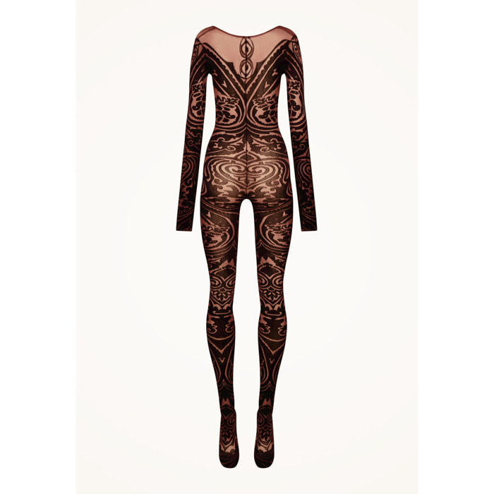 Tuta aderente Paisley Tattoo Catsuit